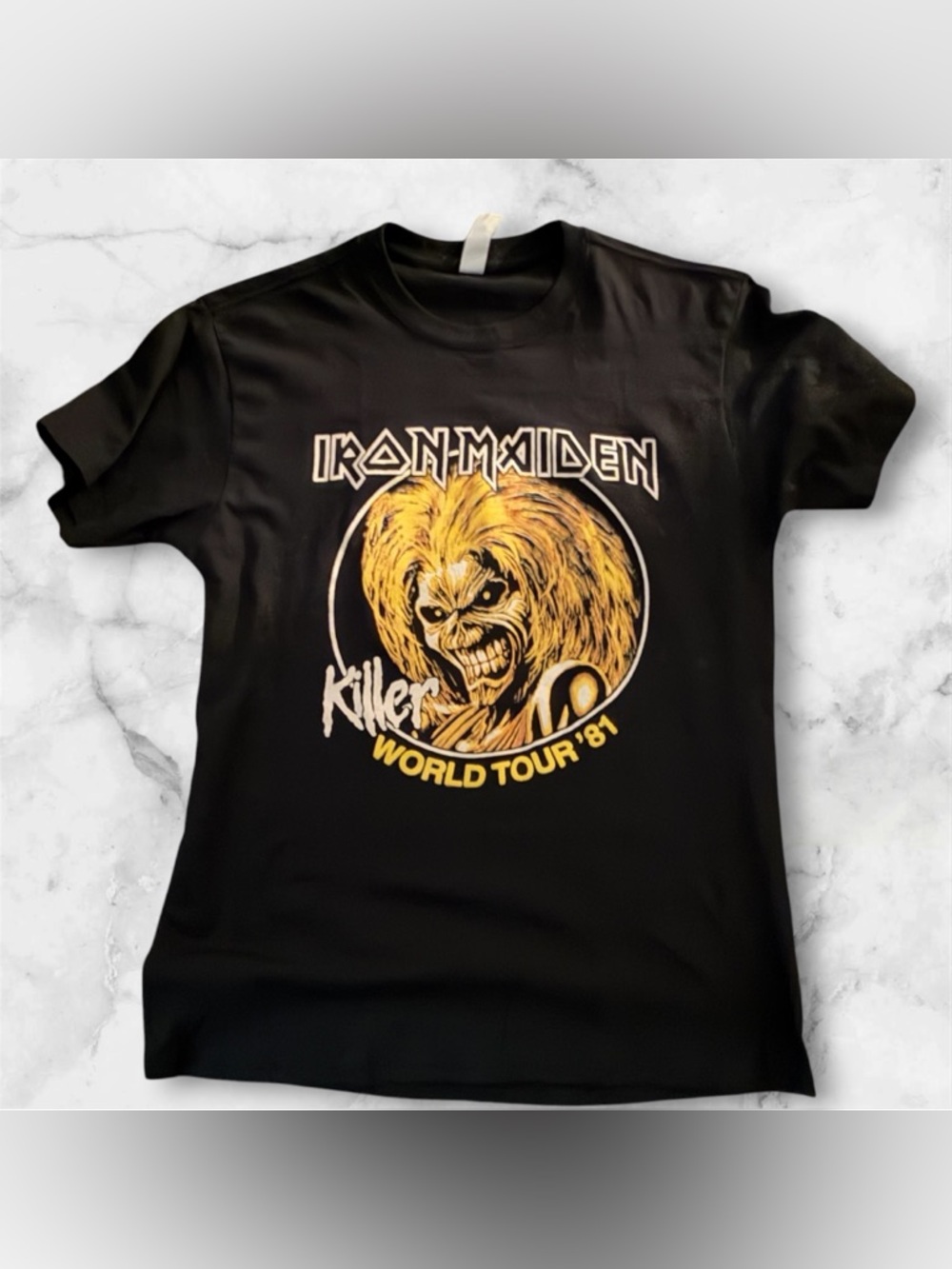 Iron Maiden Killer World Tour 81 Graphic Tee Women’s Large Black Band Shirt
